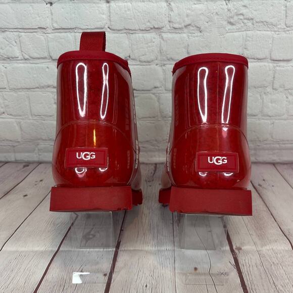 Ugg Classic Samba Red Mini Clear Waterproof Boots Women’s Size 6 (S/N 1112386K) - Picture 8 of 10